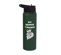 Sic Semper Tyrannis Ace Skull King Thus Always to Tyrants Stainless Steel Insulated Water Bottle