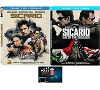 Sicario One 1 & Two 2 Day Of The Salado Blu Ray + DVD Double Feature Includes Glossy Print Movie Take Art Card