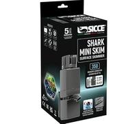 Sicce Shark Mini Skimmer 350 - Magnetic Surface Skimmer for Aquariums, Floating Skimmer Head with 30mm Excursion, Adjustable Rotating System & Safety Grid (For Glass up to 6mm)