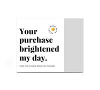 Sicheii 100pcs Thank You Cards Small Business, Mini Customer Appreciation Note Cards, White