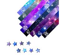 Sicheii 540 Sheets Lucky Star Paper Strips, 12 Constellation Origami Star Paper Strips 8 Patterns to Make Origami Stars, Starry Sky Folding Making for Art Craft, B