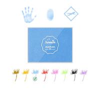 Sicheii Large Ink Pads for Stamping, Washable Stamp Ink Pad for Rubber Stamps Hand and Footprints, Dog Pet Paw Print Ink Pad, Craft Partner DIY for Fabric Wood Paper Scrapbook (Blue)