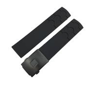 SiChouwz 20mm Rubber Silicone Watch Strap Black Blue Orange Folding Buckle Waterproof Watchband Compatible With Tissot PRS516 T044 Watch(Black black,20mm)