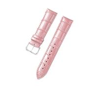 SiChouwz Genuine Leather Watch Band Watch Bracelet Slub Pattern Ice Surface Glossy Strap 12 14 16 18 20 22 Mm Watchband Watch Accessories(Pink,14mm)