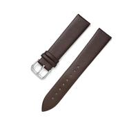 SiChouwz Thin Genuine Leather Watch Strap 8mm 10 12 13 14 15 16 17 18 19 20mm 21 22mm Smooth Watchband Stainless Steel Buckle Band(Coffee,8mm)