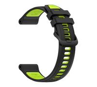 SiChouwz Two-tone sports silicone strap Compatible With Garmin Forerunner 965 955 Solar 945 935 745 22mm Watch Band Replacement Wristband Bracelet(Black Green,For Forerunner 935)