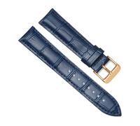 SiChouwz Universal Replacement Leather Watch Strap Leather Watchband For Men Women 12mm 14mm 16mm 18mm 20mm 22mm 24mm Watch Band(Blue-RG,18mm)