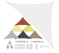 Sichtschutz Sun Protective Screen 3x3x4.3M, Shade Awning Canopy, 90% UV Protection, Fabric Durable, for Outdoor Garden Patio Yard Party - white