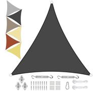 Sichtschutz Sun Shade Sail Canopy 2x2x2M, Waterproof Awning, 90% UV Protection, With Free Rope, for Outdoor, Garden, Patio, Party - dark gray