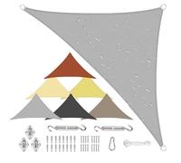 Sichtschutz Sunshade Awning 2x2x3M, Sun Canopies, 90% Sunscreen Effect, With Free Rope, for Backyard Garden - light grey