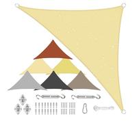 Sichtschutz Triangular Sun Sail, Waterproof, 3 x 4 x 5 m, Made of PES Polyester, 95% UV Protection, Weather-Resistant, Tear-Resistant, Many Sizes and Colours, with Mounting Set for Patio, Garden