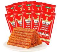 Sichuan Latiao, a specialty of Hunan, China, spicy strips, instant red oil spicy sticks, Chinese snacks, spicy and delicious gluten, casual snacks, nostalgic snacks, (30 bags,Slightly spicy)