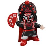 Sichuan Opera Face Changing Doll with Movable Hat 5 Facial Makeups Chinese Peking Figure Decoration Interactive Toy for Kids Birthday