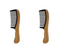 Sichuny 2X Green Sandalwood Hair Comb No Static Detangling Natural Aroma Handmade Wooden Horn Comb Fine Tooth Comb
