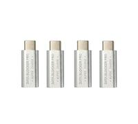 Sichuny 4PCS USB Type-C Data Blocker USB-C Juice Jack Adapter Support Quick Charge(50V/5A) Stop Data Theft (Silver)