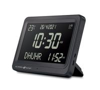 Sichuny Azan Clock Automatic Worldwide Digital 8 Azan Prayer Sounds Islamic Wall and Desk Clock Black Small Digital Traditional Metal Wall Mount, Tabletop