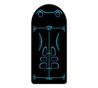 Sichuny Exercise Equipment Mat for Ab Roller Wheel, Non-Slip Abdominal Knee Mat, Home Fitness Floor Pad for Yoga, Pilates, Black and Blue