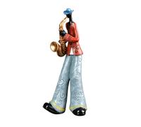 Sichuny Jazz Band Player Figurines Vintage Musician Figure Resin Statues Desktop Ornament Retro Sculpture Home Indoor Decor D