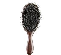 Sichuny Natural Sandalwood Fine Comb Anti-Static Care Brush Wild Boar Bristles Hair Brush Green Sandalwood Hair Comb