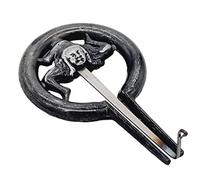 Sicilia Bedda - Marranzano Siciliano Originale - Sicilian Wind Chime - Handmade Cast Iron Product (10 CM, BLACK CAST IRON TRINACRIA)