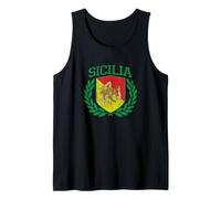 Sicilia Flag and Shield with Trinacria - Sicily Tank Top