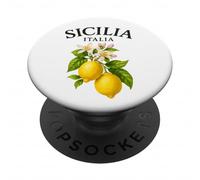 Sicilia Italian Souvenir Italy Lemons Sicily Men Women Kids PopSockets Adhesive PopGrip