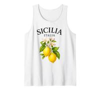 Sicilia Italian Souvenir Italy Lemons Sicily Men Women Kids Tank Top