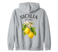 Sicilia Italian Souvenir Italy Lemons Sicily Men Women Kids Zip Hoodie