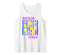 Sicilia Italian Souvenir Italy Lemons Souvenirs from Sicilia Tank Top
