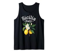 Sicilia Italian Souvenir Italy Lemons Souvenirs from Sicilia Tank Top