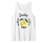 Sicilia Italian Souvenir Italy Lemons Souvenirs from Sicilia Tank Top