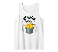 Sicilia Italian Souvenir Italy Lemons Souvenirs from Sicilia Tank Top