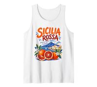 Sicilia Rossa Sicily Blood Oranges Mt Etna Italy Coastal Tank Top