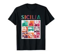 Sicilia Sicily Most Famous Travel Icons European Vacation T-Shirt