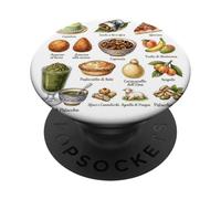 Sicilian art Pattern Italy Street Food and Pastry PopSockets Adhesive PopGrip