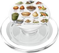 Sicilian art Pattern Italy Street Food and Pastry PopSockets PopGrip for MagSafe