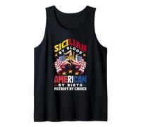 Sicilian By Blood American By Birth Patriot By Choice Tank Top