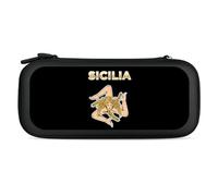 Sicilian Flag Carry Case for Switch Carrying Cover Storage Bag Protective Accessories Travel Black-Style