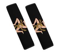 Sicilian Flag Funny Car Seat Belt Pads Soft Shoulder Seatbelt Pads Protector Car Interior Accessories