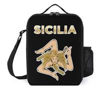 Sicilian Flag Lunch Bag Portable Lunch Box Cooler Bags Container Tote Bag for Women Men