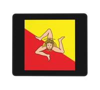 Sicilian Flag Mousepad Durable Mouse Pad Comfortable Desk Mat For Travel Office Pc 25X30Cm