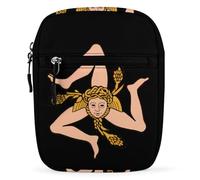 Sicilian Flag Small Crossbody Bag for Men Women