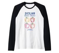 Sicilian Garden Market Picked Fresh Raglan Baseball Tee
