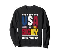 Sicilian Italian Heritage Apparels USA Sicily Spicy Freedom Sweatshirt