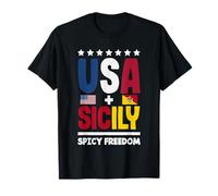 Sicilian Italian Heritage Apparels USA Sicily Spicy Freedom T-Shirt