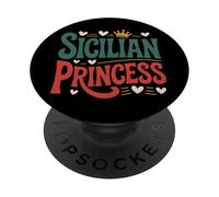 Sicilian Princess Proud Heritage Sicily Roots PopSockets Adhesive PopGrip