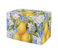 Sicilian Style Lemons Windproof Dog Crate Cover Roll-up Sides Pet Crate Cover with Roll-up Sides Large