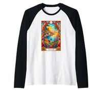 Sicilian Tarot Card And Coast Of Sicily Raglan Baseball Tee