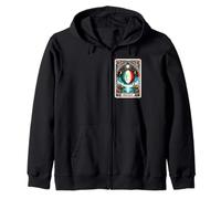Sicilian Tarot Card With Italian Moon In Sicily Zip Hoodie
