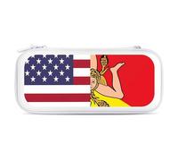 Sicilian U.S. Flag Printed Slim Carrying Case for Switch Hard Portable Protective Cover for Game Card